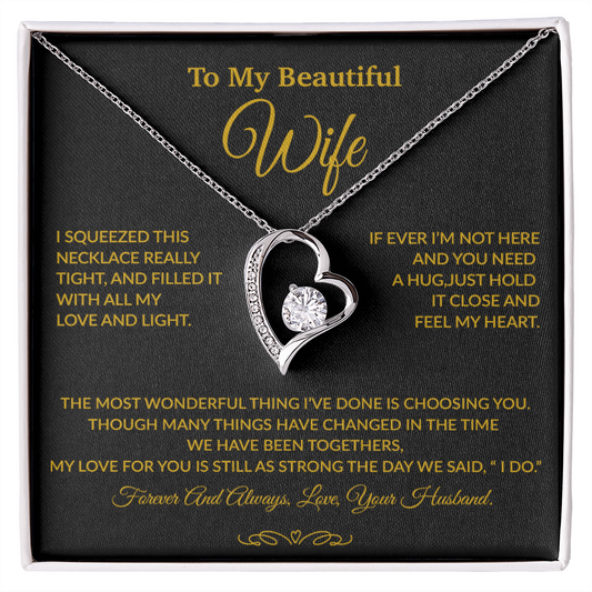 To My Wife Necklace, Gift For Wife, Anniversary Gift For Wife, Necklace For Wife 27_9_Gold