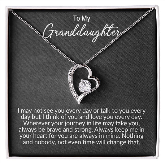 To My Granddaughter Necklace, Granddaughter Gift, Granddaughter Birthday Gift, Graduation Gift for Granddaughter