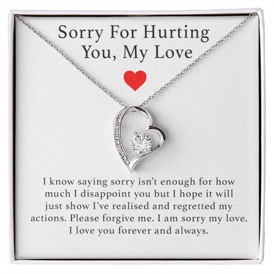 Sorry For Hurting You Necklace, Forgiveness Gift, Apology Gift for Her, I'm Sorry Gift For Her