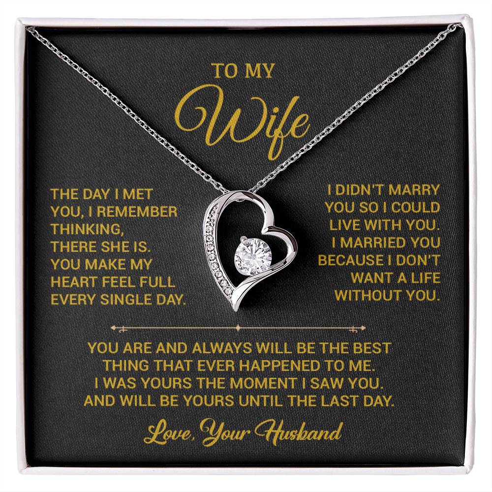 To My Wife Necklace, Gift For Wife, Anniversary Gift For Wife, Christmas Gift 19_9_Gold