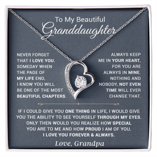 To My Granddaughter Necklace, Xmas Birthday Gift For Granddaughter From Grandpa 13_9