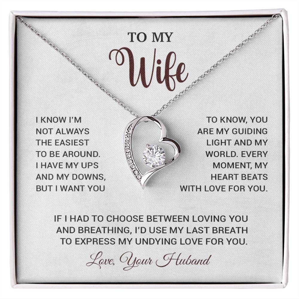To My Wife Necklace, Gift For Wife, Anniversary Gift For Wife, Necklace For Wife 16_9_White
