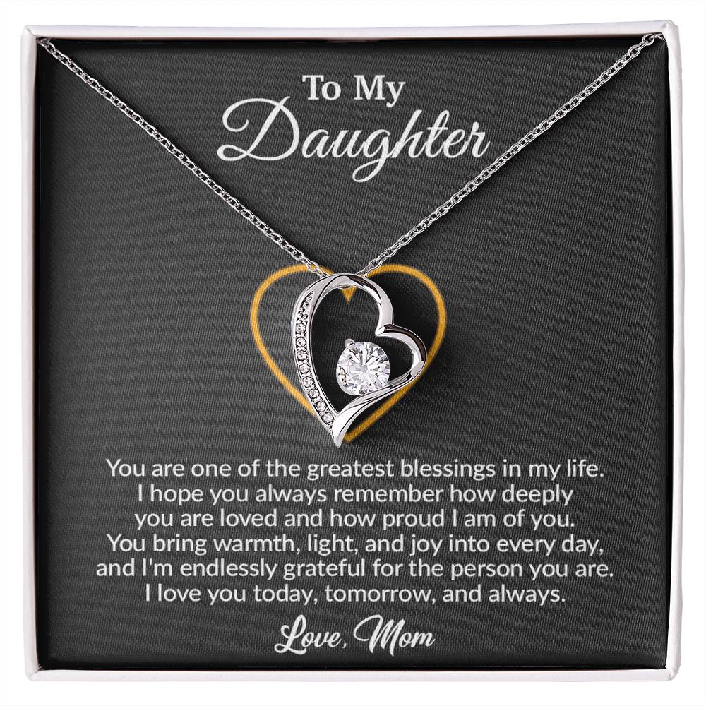 To My Daughter Necklace, Gift for Daughter from Mom, Mother Daughter Necklace
