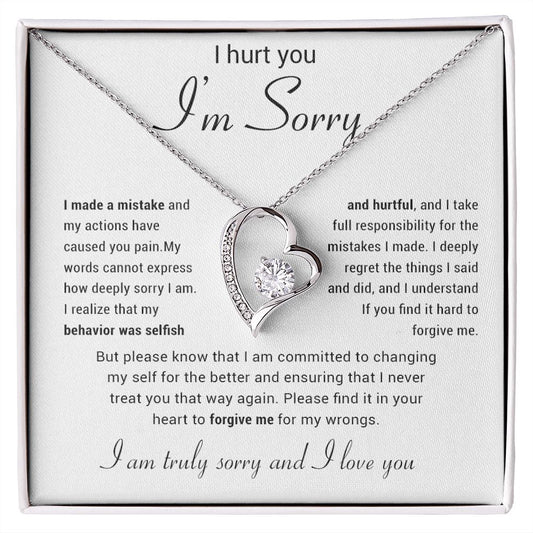 Apology Gift for Her Necklace, Apology Necklace gift, Forgiveness Gift For Wife