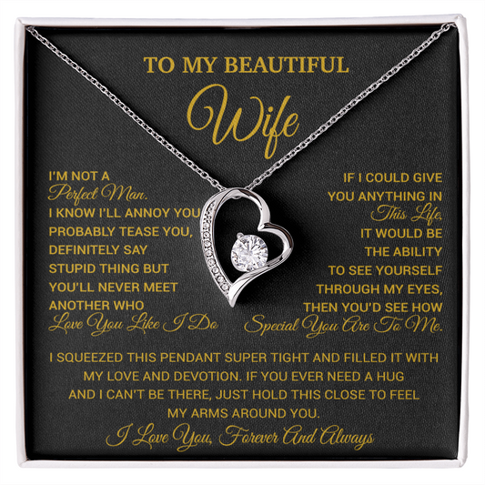 To My Wife Necklace, Christmas Gifts For Wife, Anniversary Cute Gift For Wife_26_8_Gold