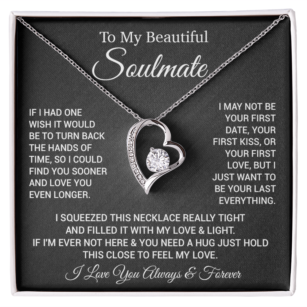 To My Soulmate Necklace, Gift For Soulmate, Anniversary Gift, Christmas Gift 24_2_Black