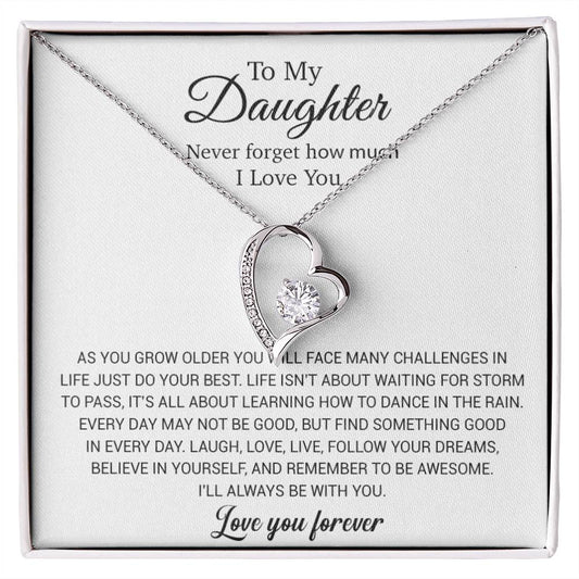 To My Daughter Necklace, Daughter Mother Necklace, Daughter Gift From Mom 29_11_White