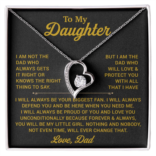 To My Daughter Necklace, Gift for Daughter from Dad, Father Daughter Necklace 1_11_Gold