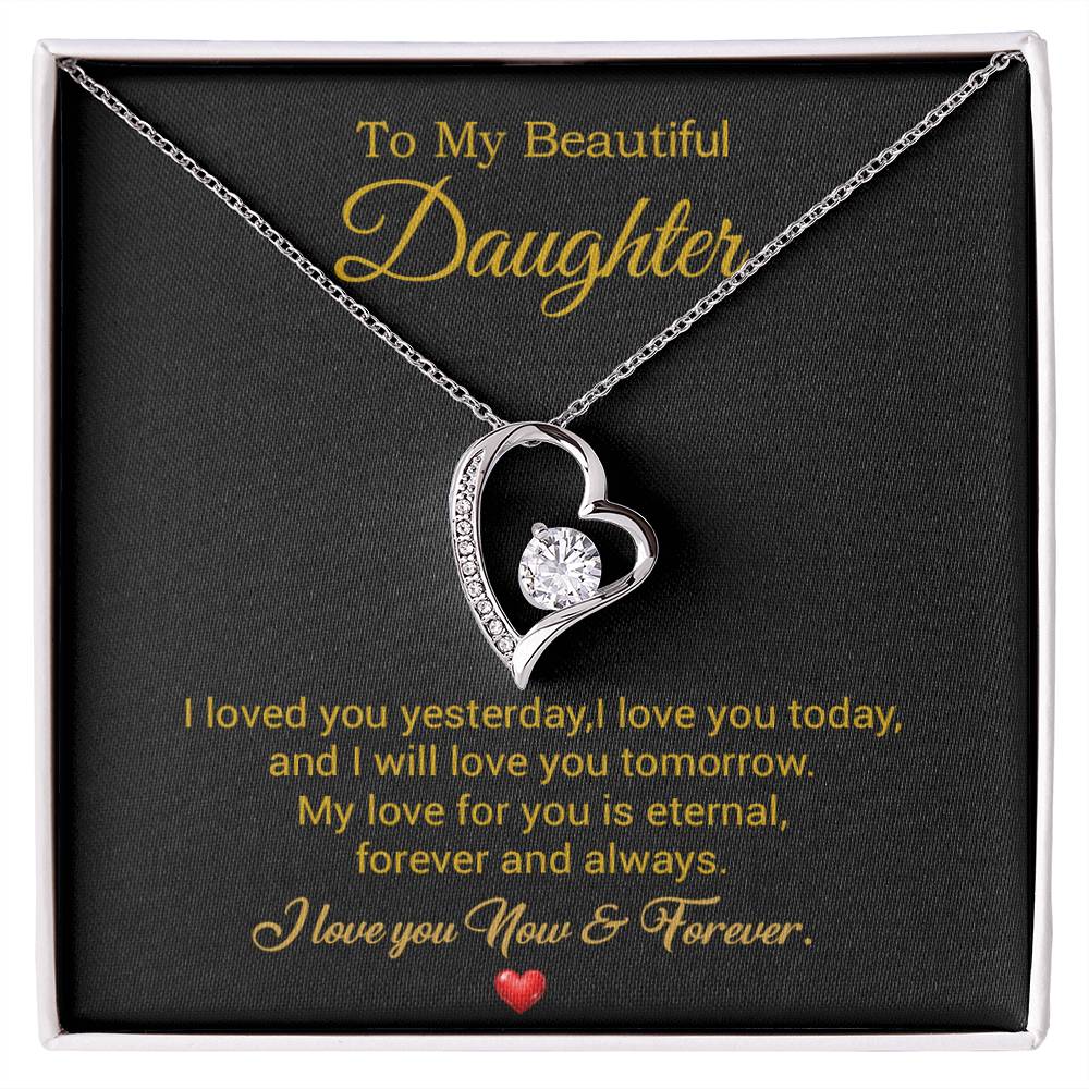 To My Daughter Necklace, Gift For Daughter From Dad, Daughter Father Necklace 30_7_Gold