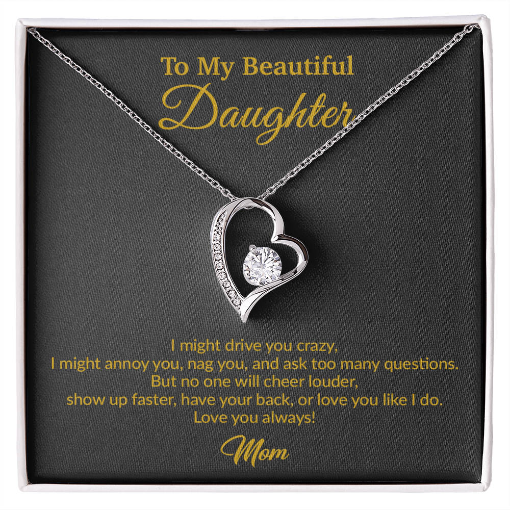 To My Daughter Necklace, Gift for Daughter from Mom, Mother Daughter Necklace