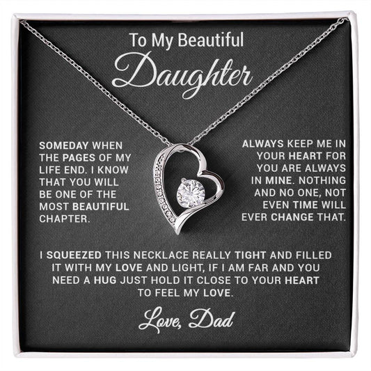 To My Daughter Necklace, Gift for Daughter from Dad, Daughter Father Necklace 24_2