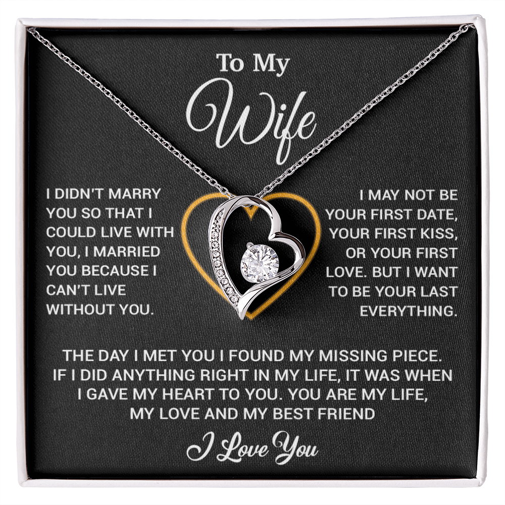 To My Wife Necklace, Christmas Gifts For Women, Anniversary Gift For Wife 18_12_Black
