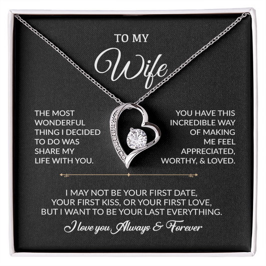 To My Wife Necklace, Gift For Wife, Anniversary Gift For Wife, Necklace For Wife