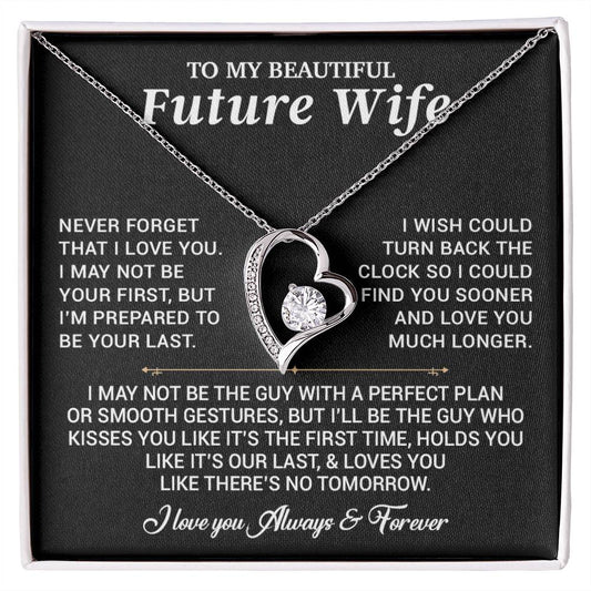 To My Beautiful Future Wife Necklace, Anniversary Birthday Christmas Gift for Her 26_6_Black