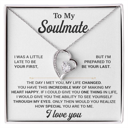 To My Soulmate Necklace, Soulmate Gift, Gift For Girlfriend, Christmas Gift