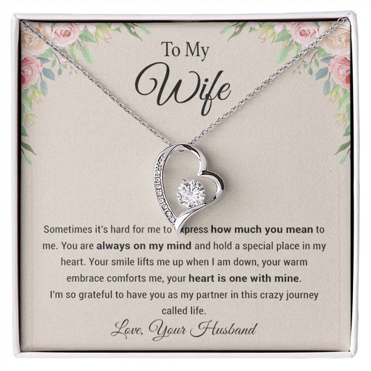 To My Wife Necklace, Wife Christmas Gift, Birthday Gift, Jewelry For My Wife
