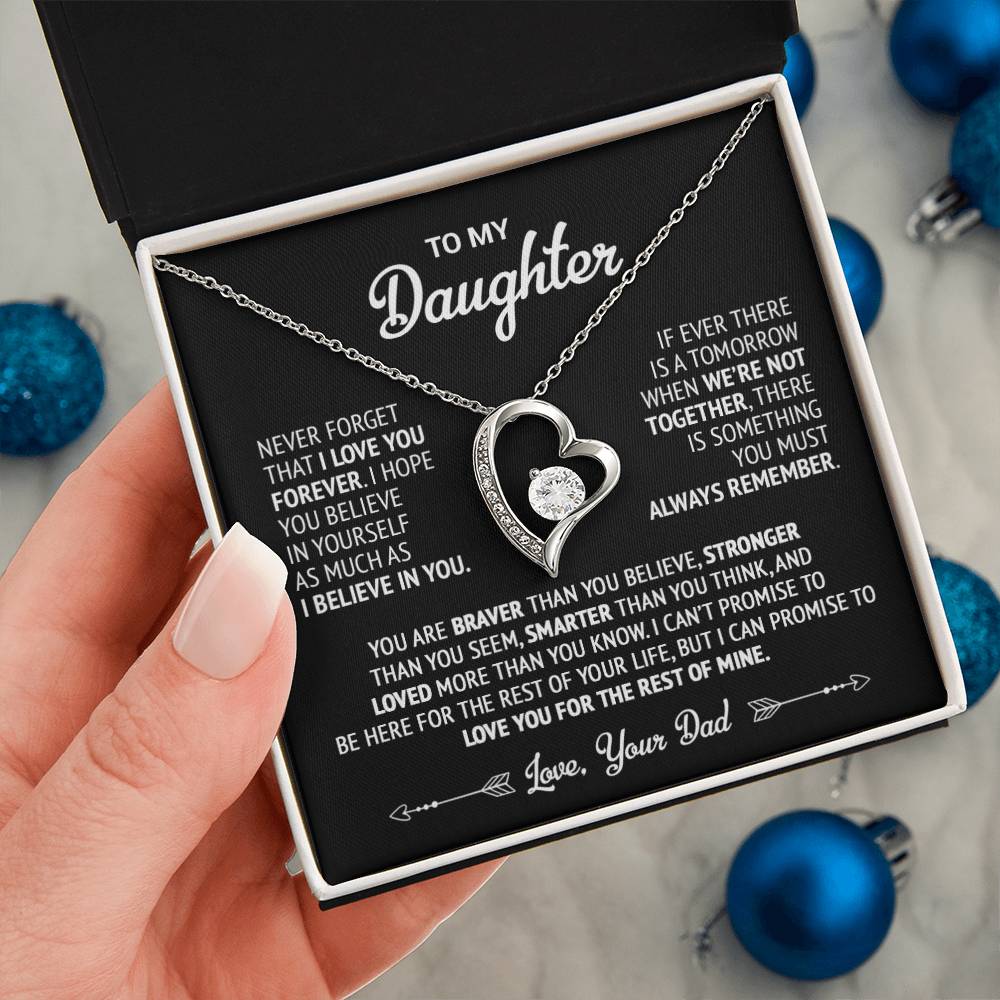 To My Daughter Necklace, Daughter Father Necklace, Daughter Gift From Dad1