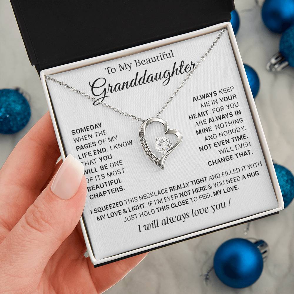 To My Granddaughter Necklace, Birthday Gift For Granddaughter From Grandpa 12_12