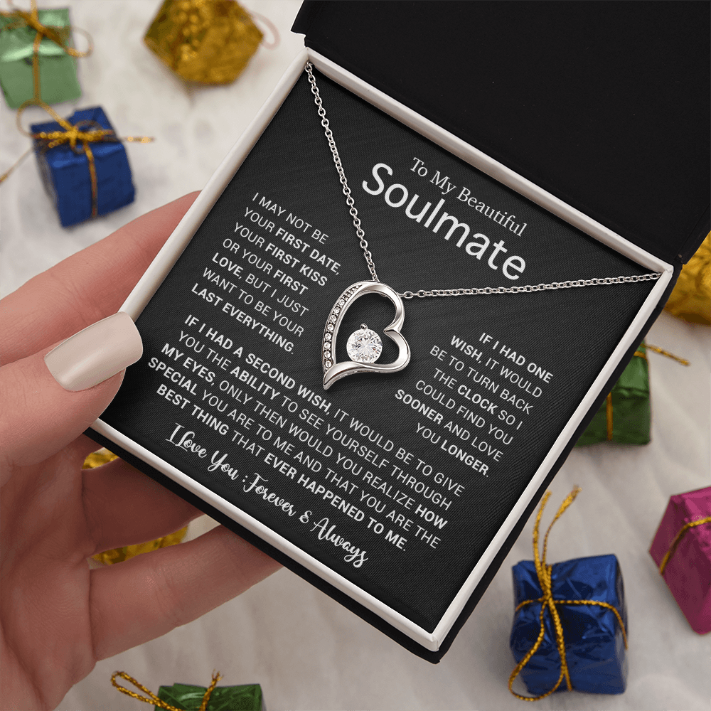 To My Soulmate Necklace, Gift For Soulmate, Anniversary Gift, Birthday Gift 5_5_Black