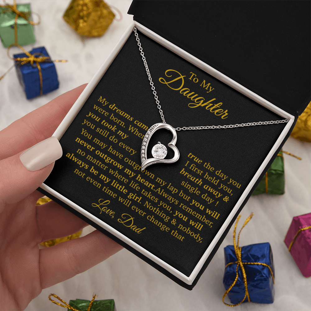 To My Daughter Necklace Gift From Dad, Daughter Gift, Father Daughter Necklace 16_11
