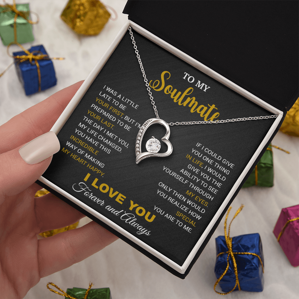 To My Soulmate Necklace, Gift For Wife Girlfriend From Husband, Christmas Gift 14_9