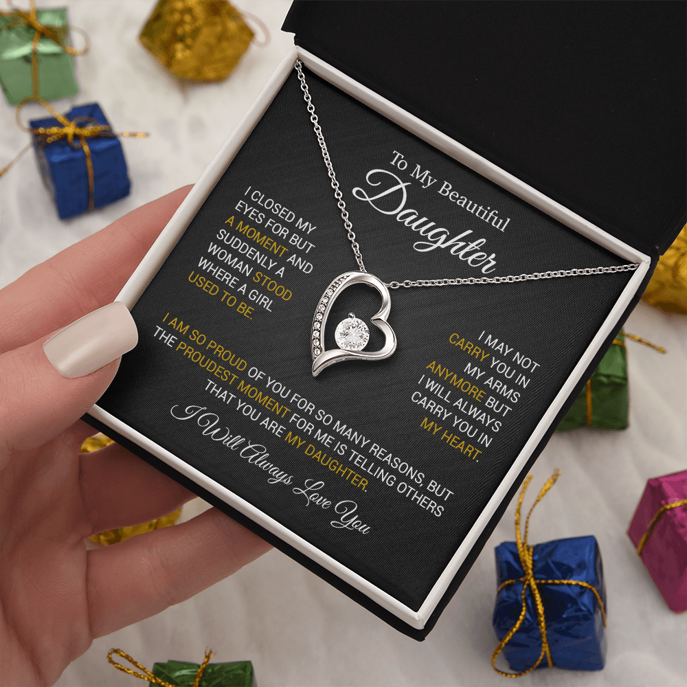 To My Daughter Necklace, Daughter Father Necklace, Daughter Gift From Dad 2_6_Black