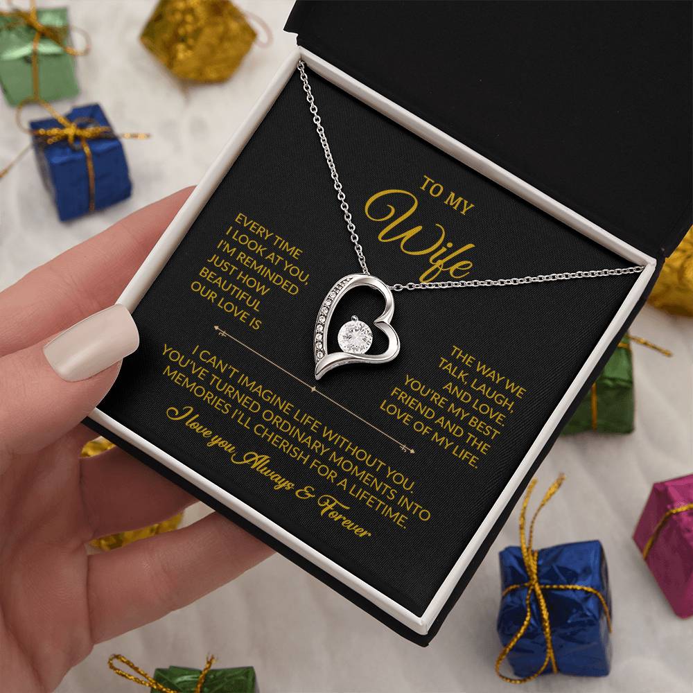 To My Wife Necklace, Gift For Wife, Anniversary Gift For Wife, Necklace For Wife