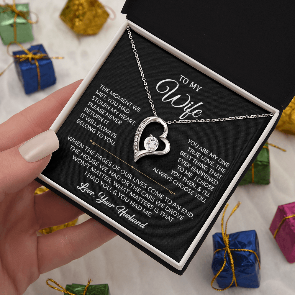 To My Wife Necklace, Gift For Wife, Anniversary Gift For Wife, Necklace For Wife