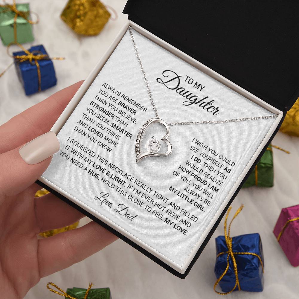 To My Daughter Necklace, Gift for Daughter from Dad, Daughter Father Necklace444
