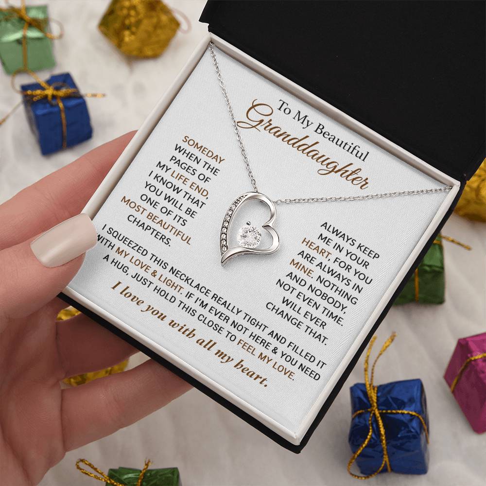 To My Granddaughter Necklace, Granddaughter Gifts From Grandma Grandmother 12_2