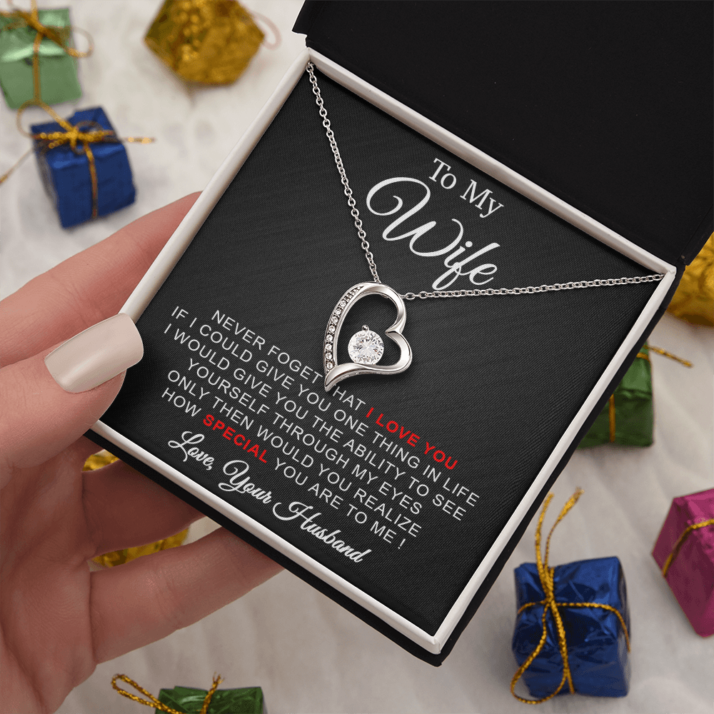 To My Wife Necklace Wife Gift from Husband, Anniversary Gift, Wife Birthday Gift