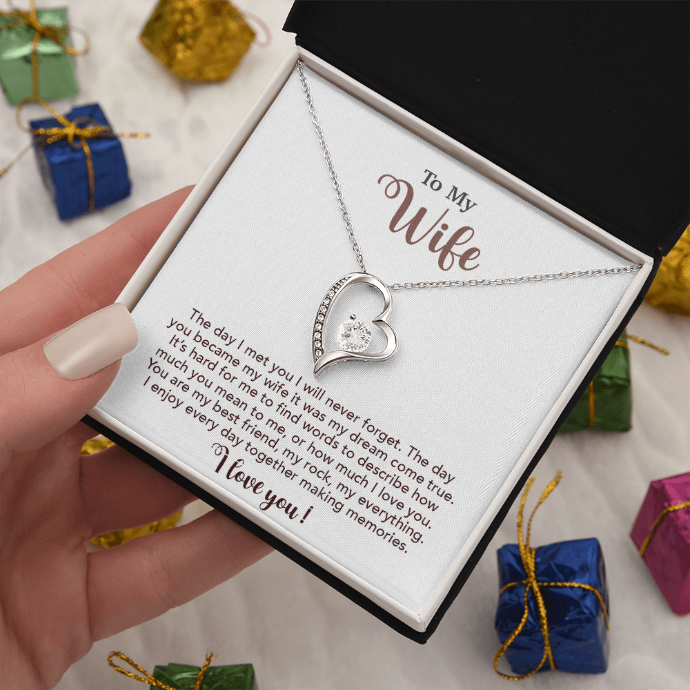 To My Wife Necklace, Wife Gift From Husband, Wife Husband Necklace, Christmas Gift 4_10