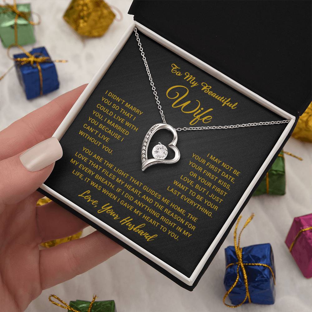 To My Wife Necklace, Gift For Wife, Anniversary Gift For Wife, Necklace For Wife 4_5_Gold