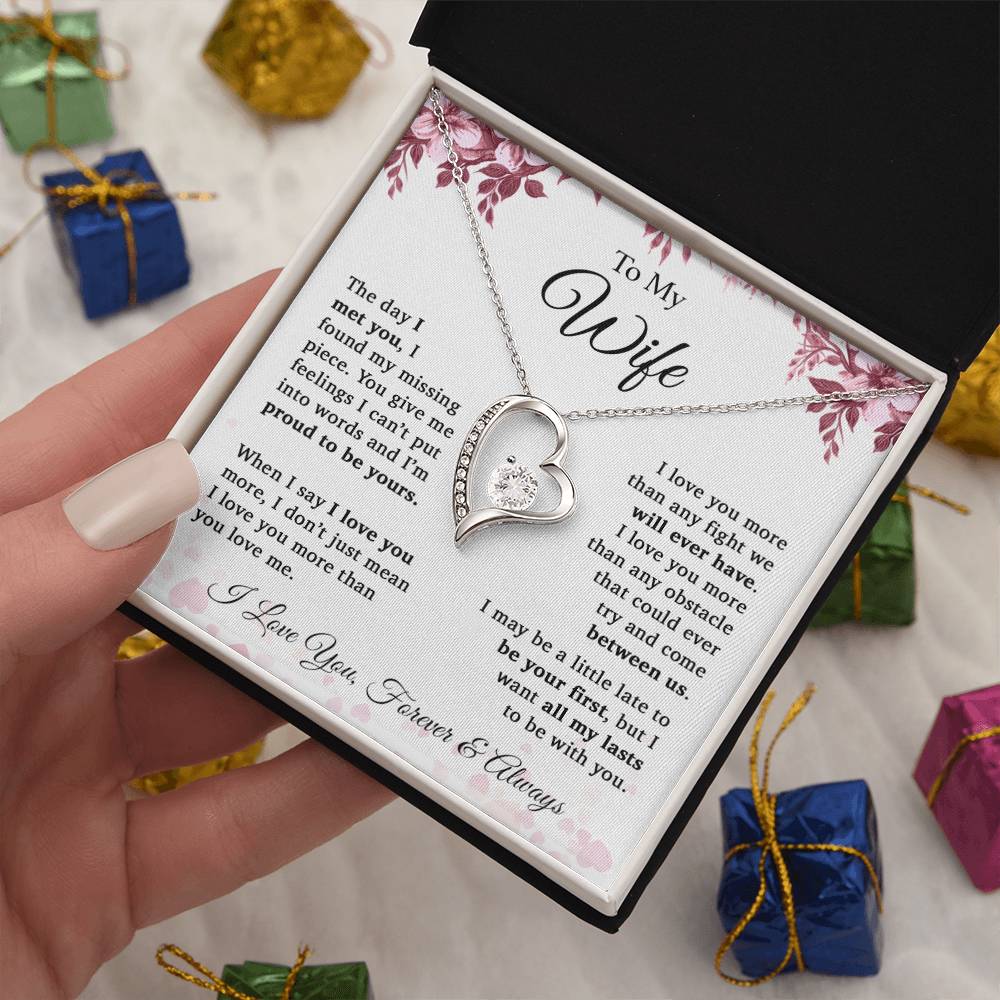 To My Wife Necklace, Gift For Wife, Wife Birthday Gift, Christmas Gift