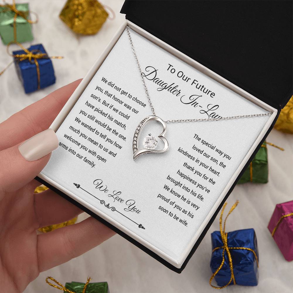 To Our Future Daughter In Law Necklace, Daughter In Law Into Family, Wedding Gift