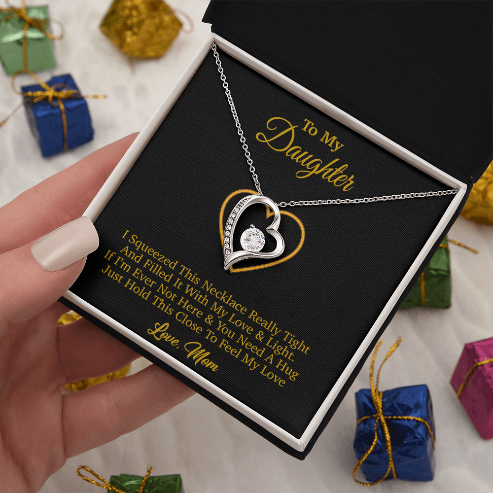 To My Daughter Necklace, Gift for Daughter from mom, Daughter mother Necklace 1_4_Gold