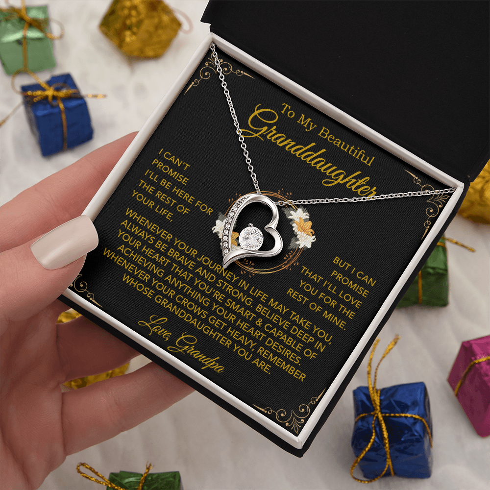 To My Granddaughter Necklace, Xmas Birthday Gift For Granddaughter From Grandpa 24_9