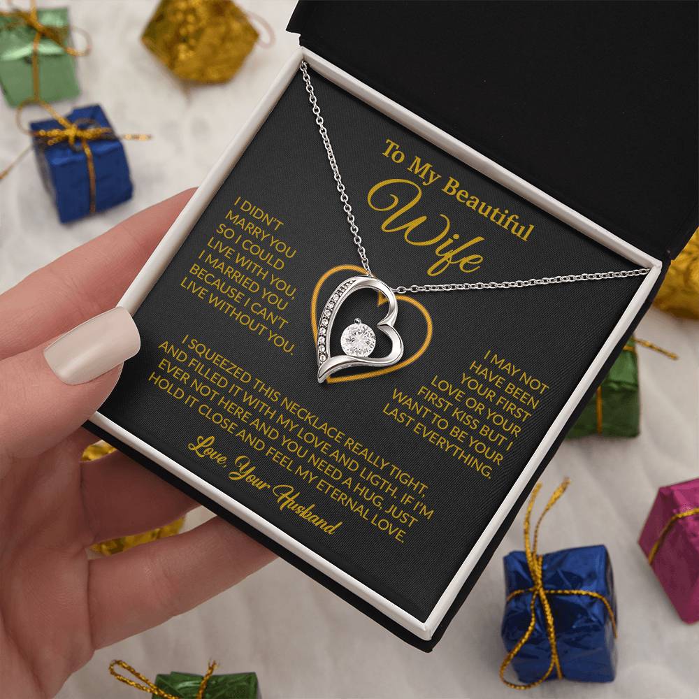 To My Wife Necklace, Gift For Wife, Anniversary Gift For Wife, Necklace For Wife 23_2_Gold