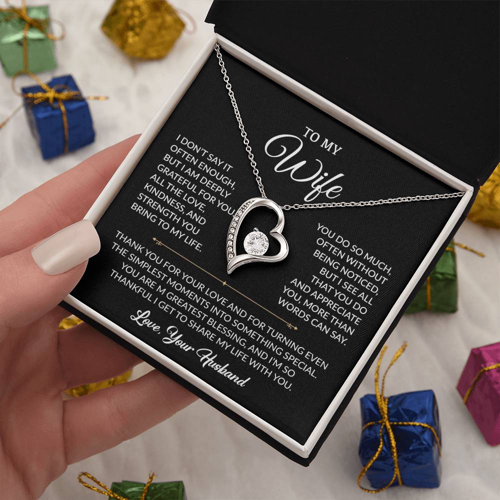 To My Wife Necklace, Gift For Wife, Anniversary Gift For Wife, Necklace For Wife