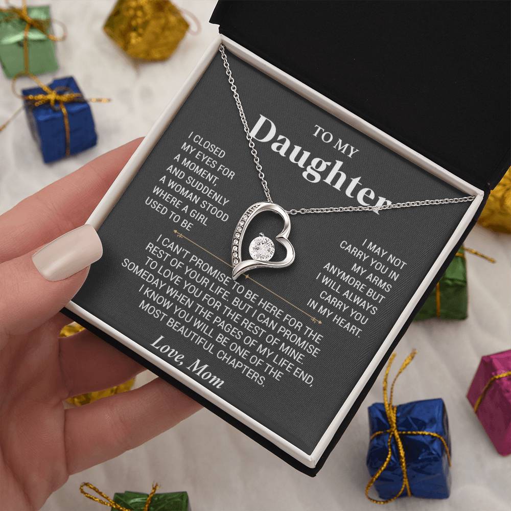To My Daughter Necklace, Gift For Daughter From Mom, Daughter Mother Necklace99