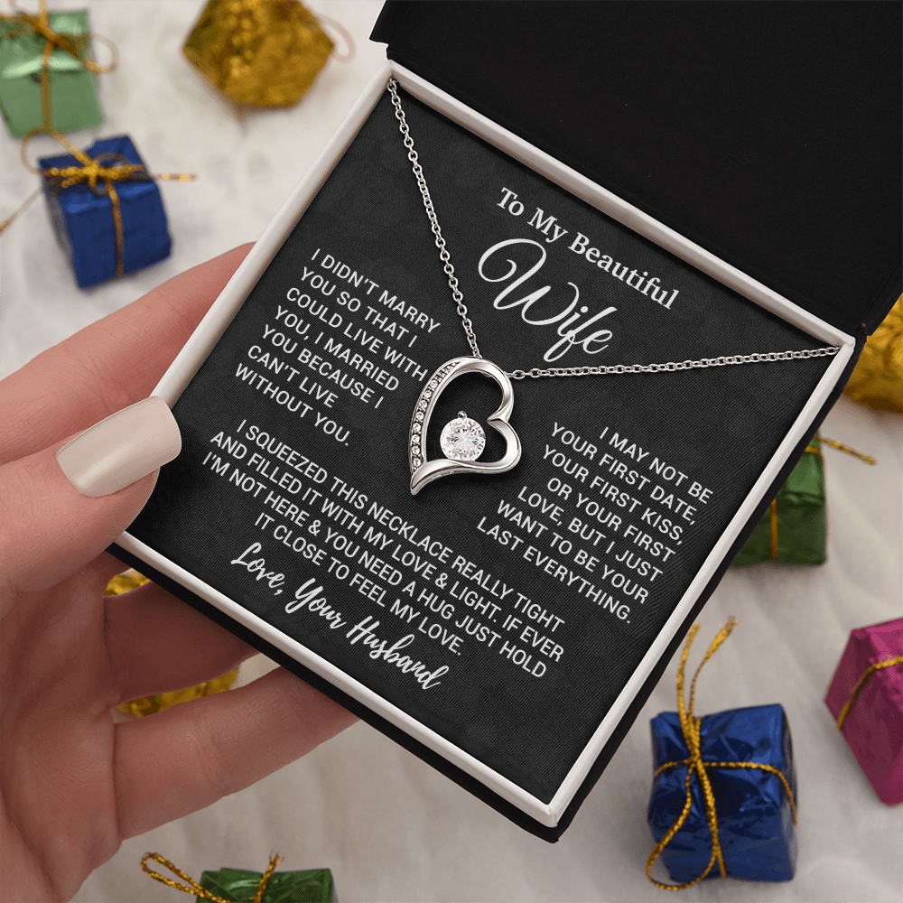 To My Wife Necklace, Christmas Gifts For Women, Anniversary Gift For Wife 23_9_Black