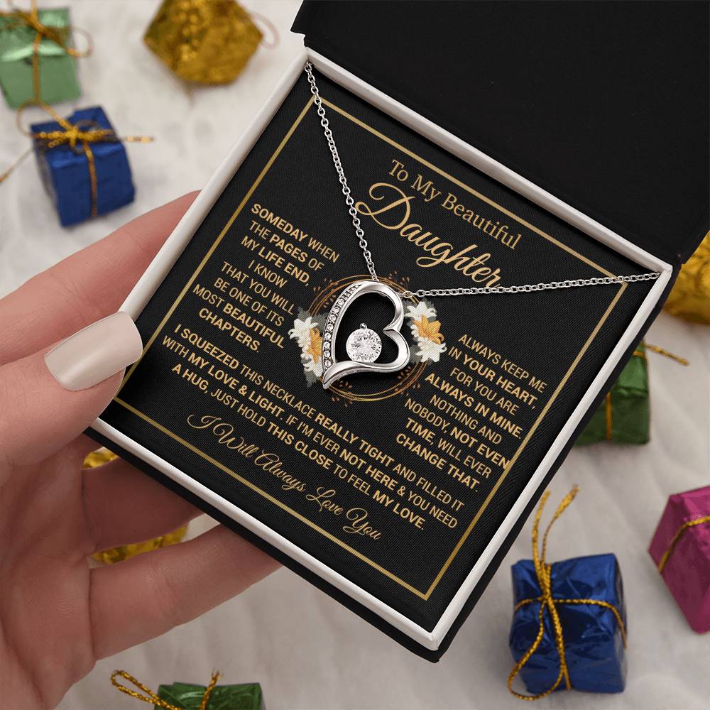 To My Daughter Necklace, Gift for Daughter from Dad,Mom, Daughter Mother Necklace