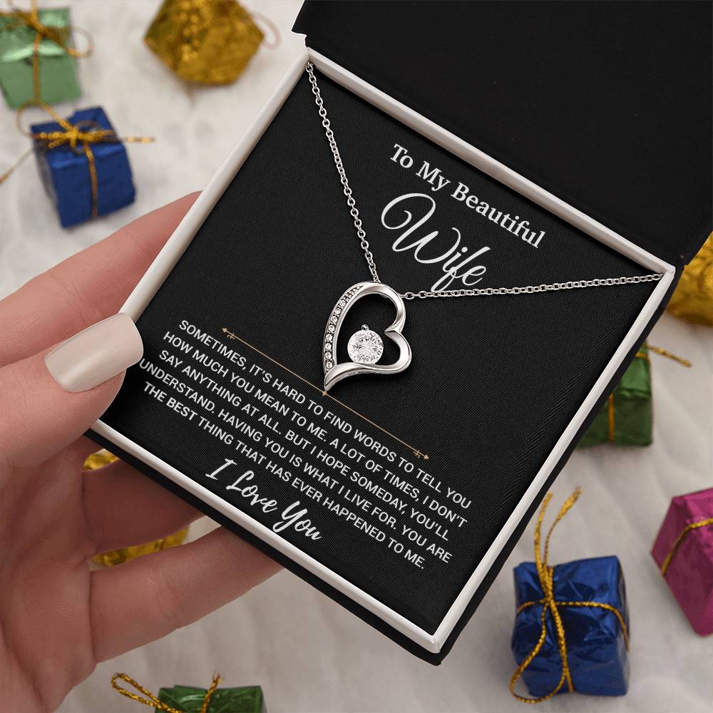 To My Wife Necklace, Christmas Gifts For Women, Anniversary Gift For Wife 20_11_Black