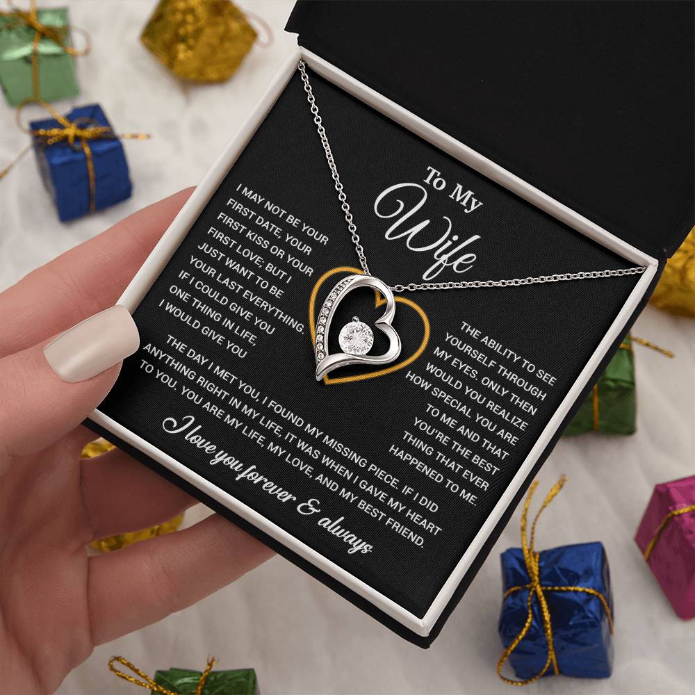 To My Wife Necklace, Christmas Gifts For Women, Anniversary Gift For Wife 24_12_Black