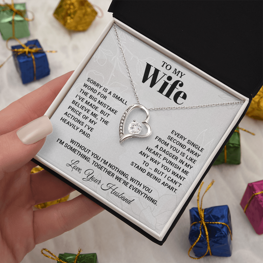 To My Wife Necklace, Christmas Gifts For Women, Anniversary Gift For Wife 15_10_White