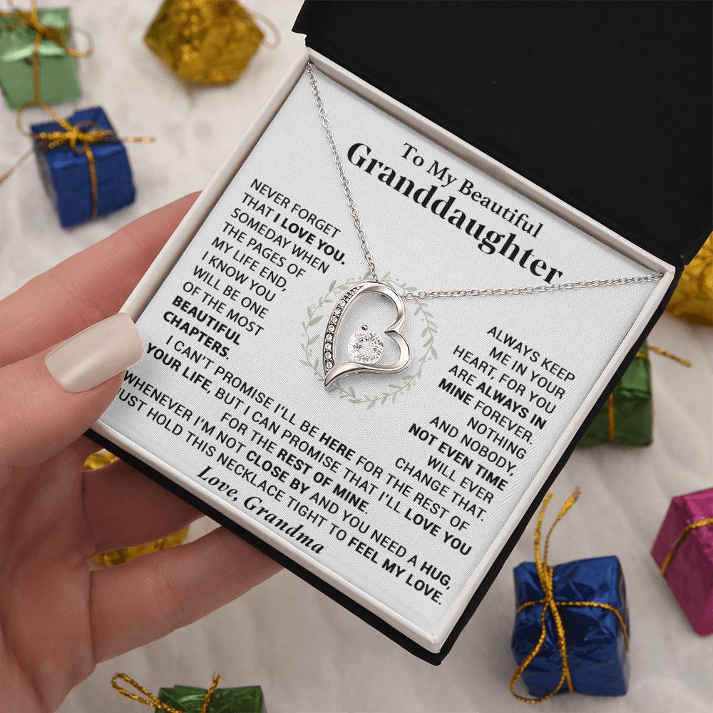 To My Granddaughter Necklace, Granddaughter Birthday, Graduation, Gift from Grandpa