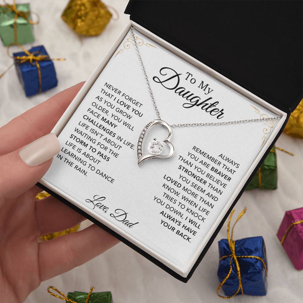 To My Daughter Necklace, Daughter Father Necklace, Daughter Gift From Dad 30_8