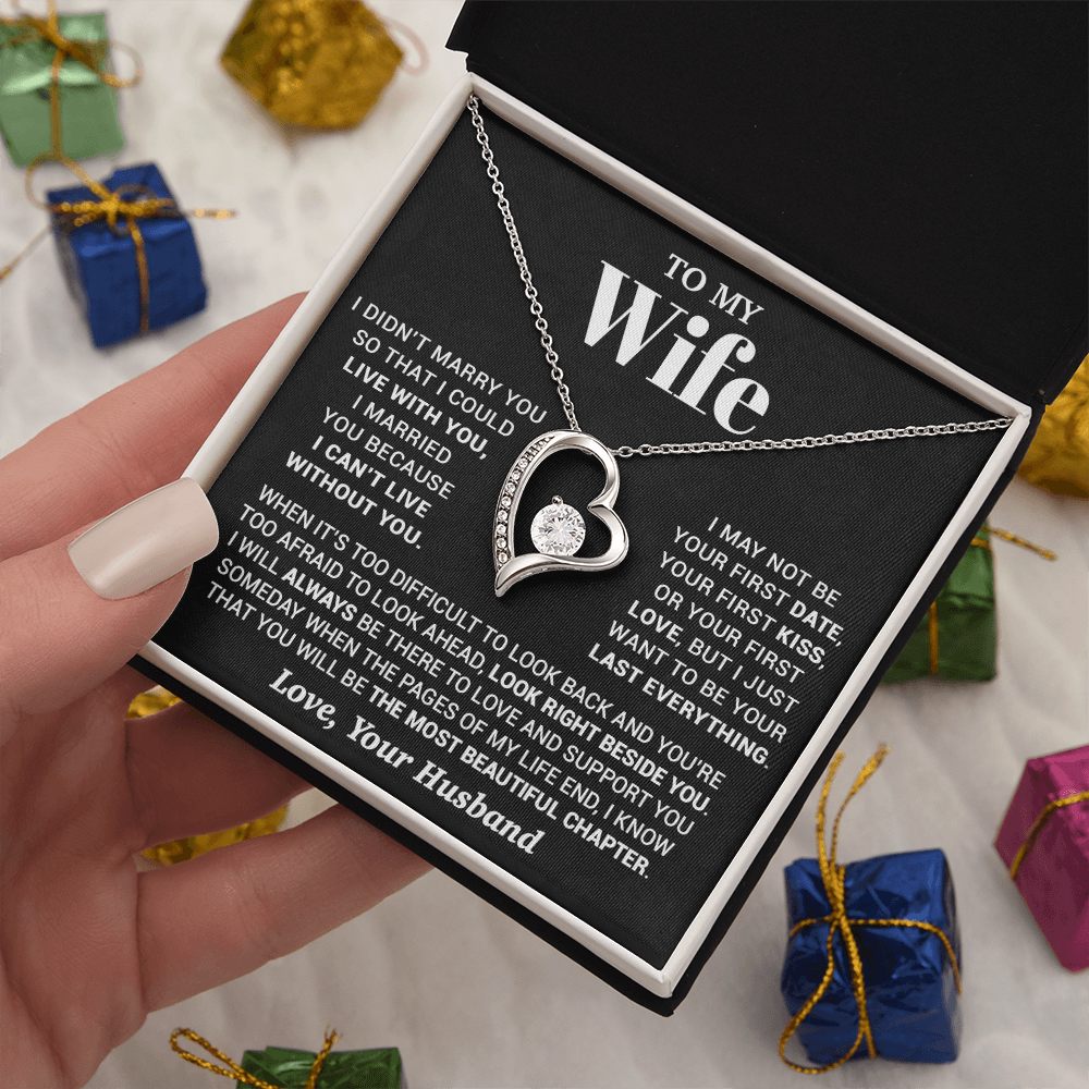 To My Wife Necklace, Christmas Gifts For Women, Anniversary Gift For Wife 28_9_Black