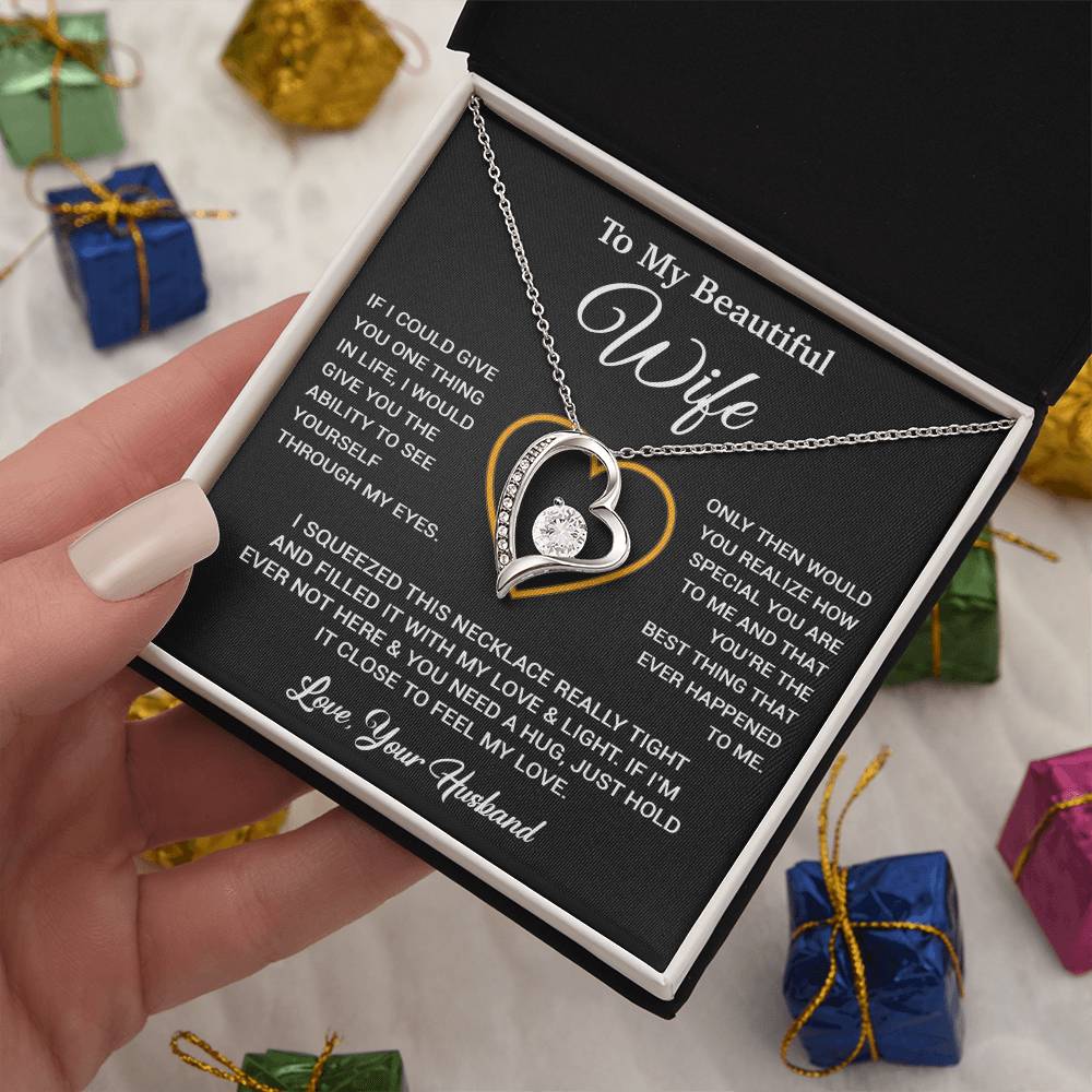 To My Wife Necklace, Gift For Wife, Anniversary Gift For Wife, Necklace For Wife 26_5_Black