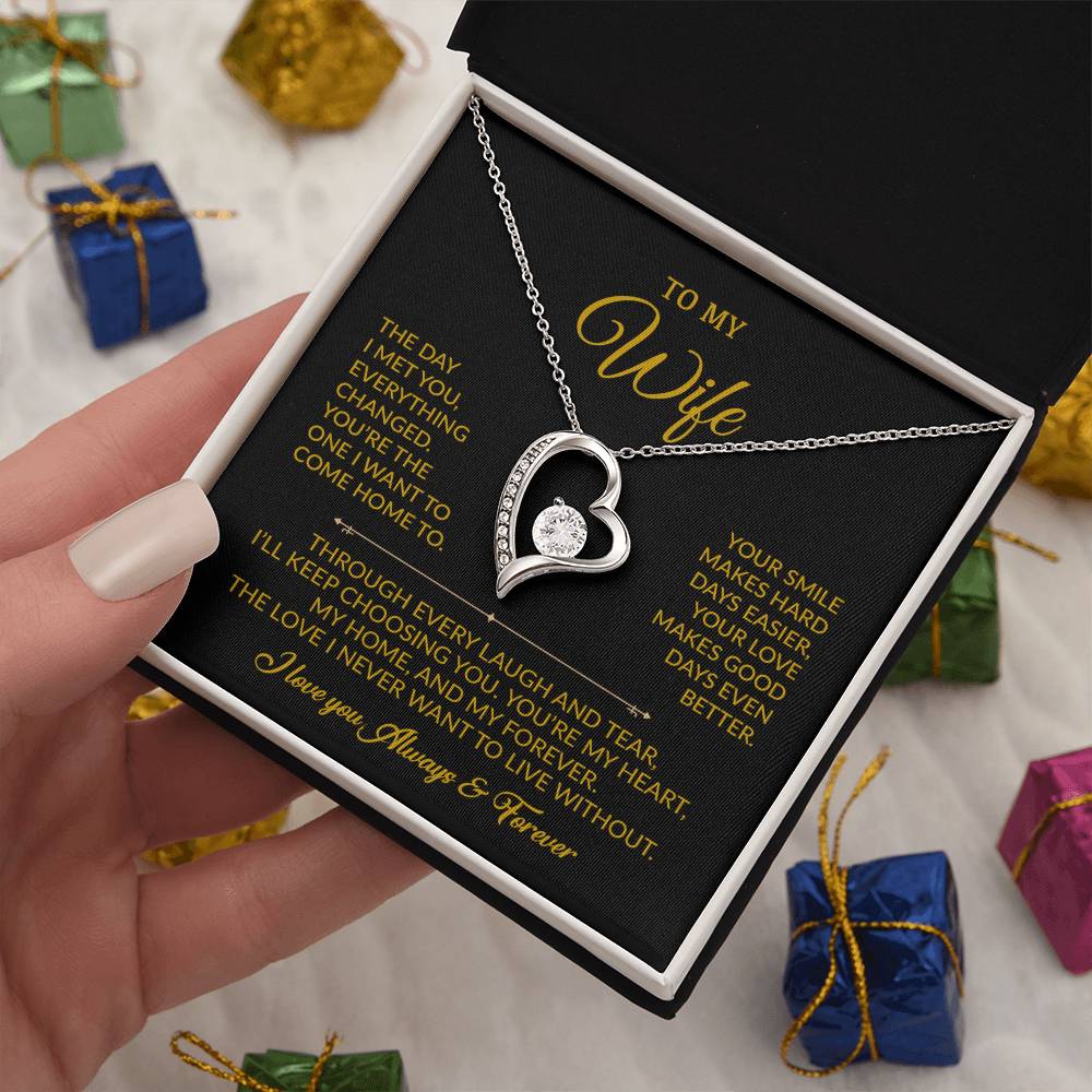 To My Wife Necklace, Gift For Wife, Anniversary Gift For Wife, Necklace For Wife